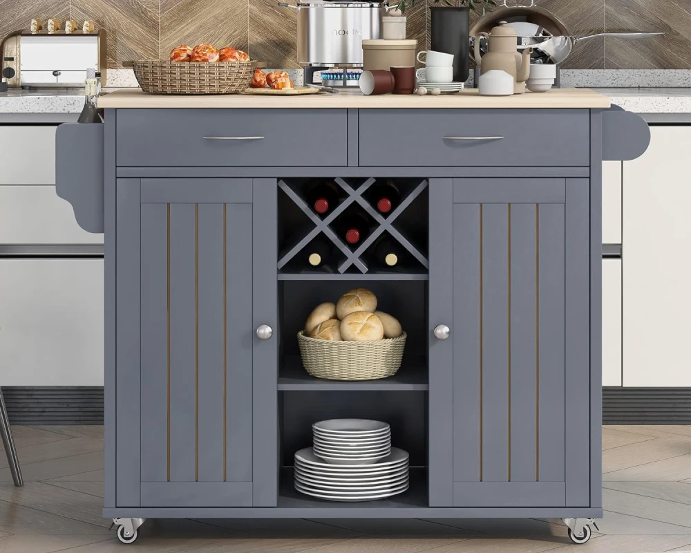 kitchen storage rolling cart